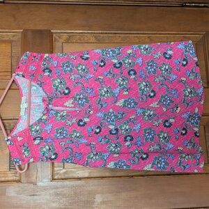 LOFT Floral Pink Sleeveless Top